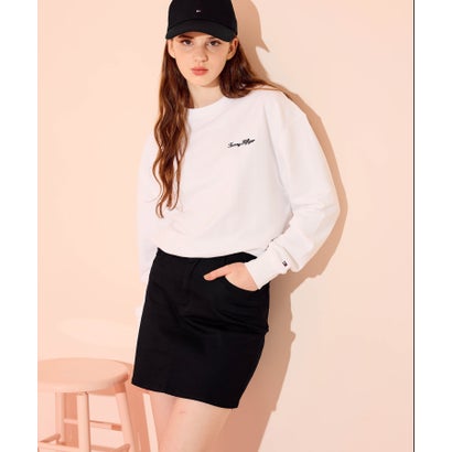 トミー ヒルフィガー TOMMY HILFIGER 【オンライン制限事項】裏毛スモールロゴスウェット （白いこと）