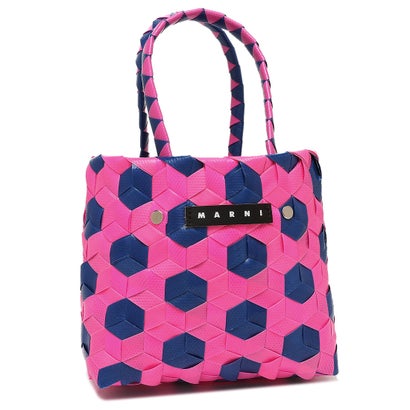 マルニ MARNI ハンドバッグ かごバッグ バスケットバッグ キッズ カゴバッグ ミニバッグ ロゴ ピンク ブルー キッズ MARNI M00996 M00IW 0MC36 PINK BLUE （PINK BLUE）