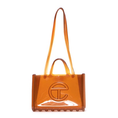 メリッサ melissa MELISSA LARGE JELLY SHOPPER BAG + TELFAR （CLEAR BROWN）