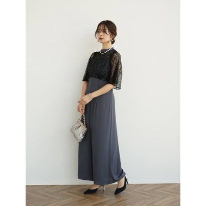 リルフェテ Rire Fete レースドッキングオールインワン（Navy）（Charcoal） （チャコールグレー）｜LOCOMALL（ロコンド公式ストア）