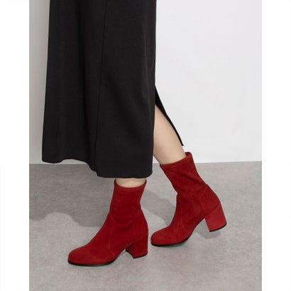 スチュアート ワイツマン STUART WEITZMAN ストレッチショートブーツ （赤いこと）