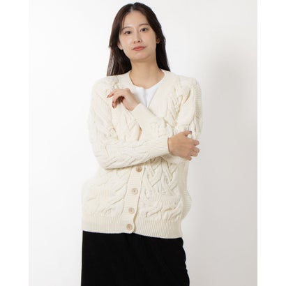 アランウーレンミルズ aran WOOLLEN MILLS ウール カーディガン （White）