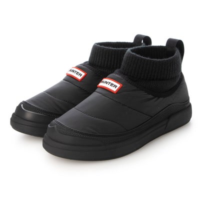 狩り人 HUNTER レディース 三冬 ブーツ W IN/OUT PUFFER KNIT BOOT WFS2265REN  (黒いこと)