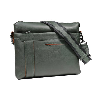 【本革】ジョヤ JOYA オイルレザー横型ミニショルダー （グリーン）
