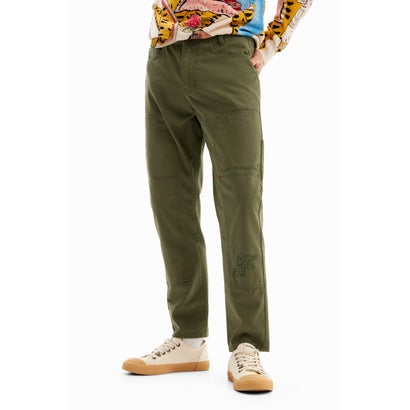 デシグアル Desigual テーパード ワーカーパンツ （グリーン）