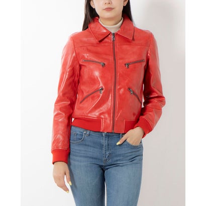 デシグアル Desigual レトロ バイカージャケット （ピンク/レッド）｜LOCOMALL（ロコンド公式ストア）