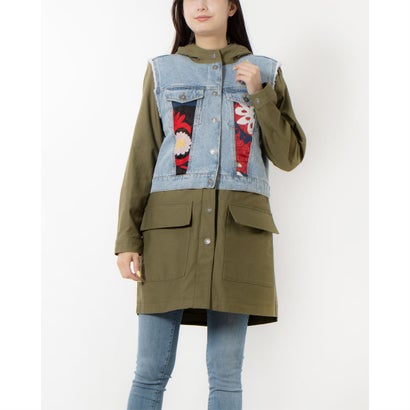 デシグアル Desigual 2 インチ 1 刺しゅう 変わり種 モッズジャケット （緑であること）