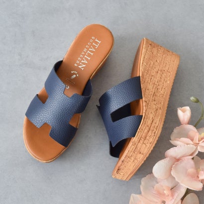 イタリアンシューメーカーズ ITALIAN SHOEMAKERS 厚底ミュールサンダル （ネイビー）