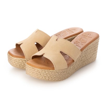 オー マイ サンダルズ Oh my Sandals クッションインソールウェッジミュール （ベージュスウェード）
