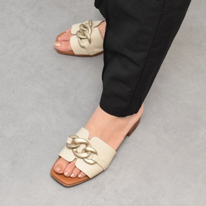 オー マイ サンダルズ Oh my Sandals ローヒールチェーンミュールサンダル （アイボリー）