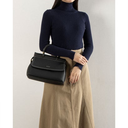 トミエコ Tomieco LEATHER フラップショルダーバッグ 本革 2way仕様 (BLACK)|LOCOMALL(ロコンド公式ストア)