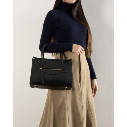 トミエコ Tomieco LEATHER トートバッグ 本革 スクエア （BLACK）