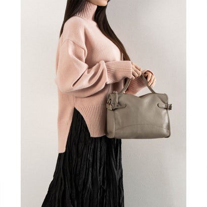 トミエコ Tomieco LEATHER しなやかな本革 2WAYショルダーバッグ （グレージュ）