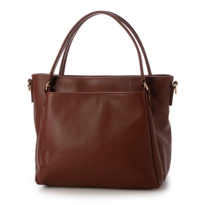 トミエコ Tomieco LEATHER スクエア型 あおりポケット付き2wayバッグ 本革 （BROWN）｜LOCOMALL（ロコンド公式ストア）