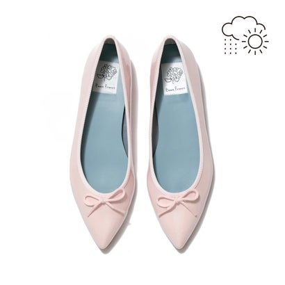 【降雨相応う】エマ フランシス Emma Francis フラットバレエシューズ （ともし火サクラ色 エナメル）