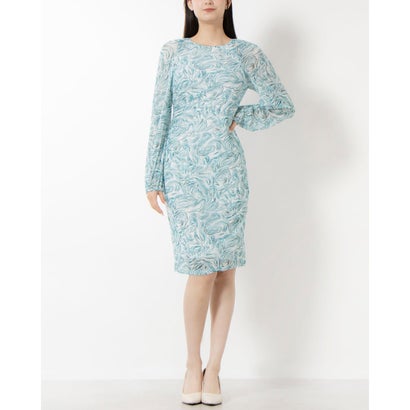 位相角 八つ Phase Eight Jolie Swirl Mesh Dress （Aquamarine/Ecru）