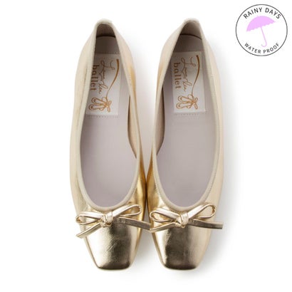 ラウナレアバレエ Launa lea ballet 【レイン対応】スクエアトゥバレエシューズ(RB7003A) （プラチナ）