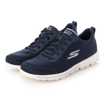 スケッチャーズ SKECHERS レディース スニーカー GO WALK TRAVEL-FUN JOU 124985 (ネイビー)