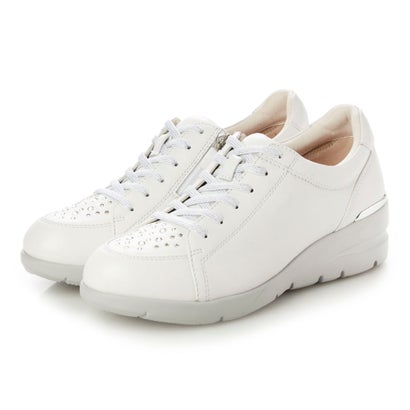 フィットジョイ FITJOY 軽量 6 eyelet キラキラスニーカー (WHT/GRY)|LOCOMALL(ロコンド公式ストア)