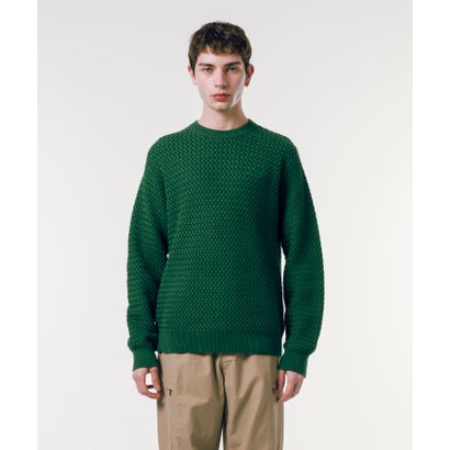 ラコステ LACOSTE バスケットニットクルーネックセーター （グリーン）