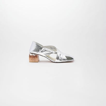 HEIDI LEATHER PUMPS （Silver）