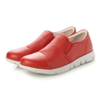 フィットジョイ FITJOY 軽量 slip-on スニーカー （RED/GRY）