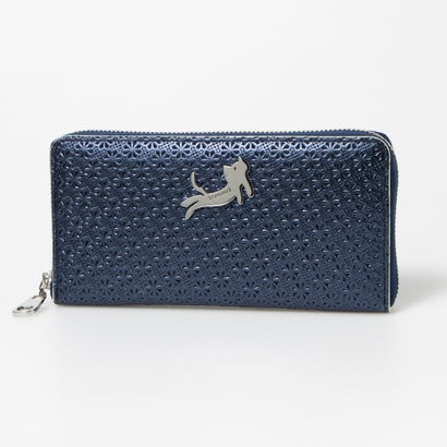 ツモリチサト キャリー tsumori chisato CARRY キラネコフラワー ラウンドファスナー長財布 (ネイビー)|LOCOMALL(ロコンド公式ストア)