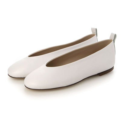 コルソローマ ノーヴェ CORSO ROMA 9 レザー フラットパンプス （WHITE）