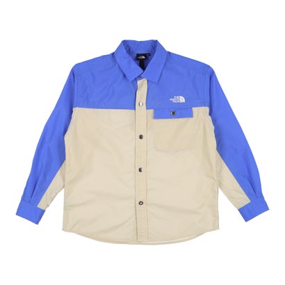 ザ ノース フェイス THE NORTH FACE アウトドア L/S Nuptse Shirt _キッズ ロングスリーブヌプシシャツ NRJ62322 （ソーラーブルー×グラベル）