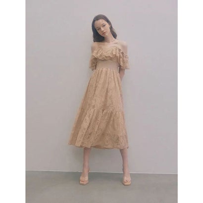 エイミーイストワール EIMY ISTOIRE Lavinia Laceフレアワンピース (PINK BEIGE)|LOCOMALL(ロコンド公式ストア)