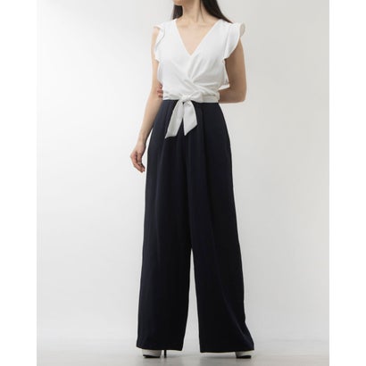 位相角 八つ Phase Eight Ayla Ruffle Jumpsuit （Navy/Ivory）