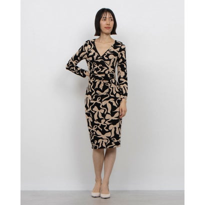 フェイズ エイト Phase Eight Brooke Midi Dress (Black/Nude)|LOCOMALL(ロコンド公式ストア)