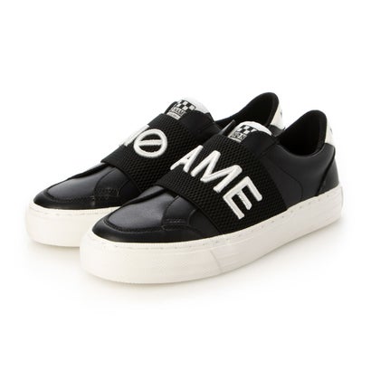 ノーネーム NO NAME ビッグロゴスリッポンスニーカー（STRIKE-32258-BLACK） （BLACK(ブラック））