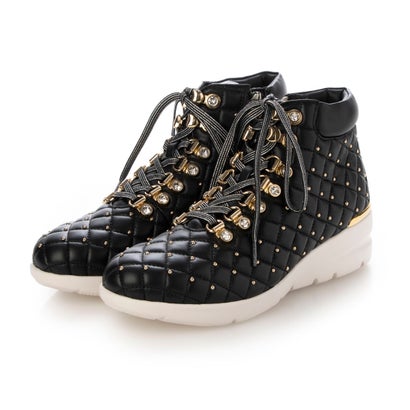 フィットジョイ FITJOY 美錠付きハイカットスニーカー （BLK/WHT）