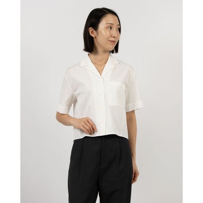 ルエブル LOEUVRE Open collar Half-sleeve Shirt （WHITE）