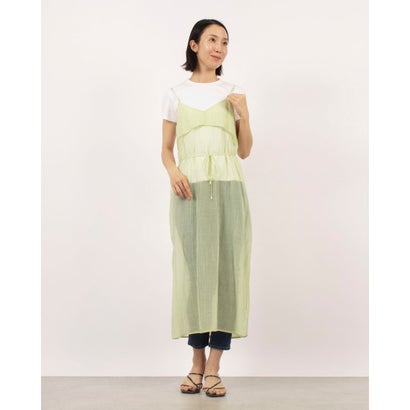 ルエブル LOEUVRE Tencel Sleeveless Wrap Dress (LIME)|LOCOMALL(ロコンド公式ストア)
