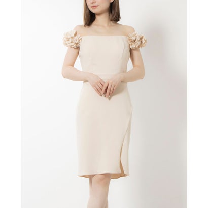 リナシメント RINASCIMENTO 3Dフラワーオフショルワンピース （Beige）