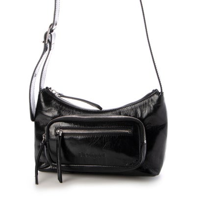 デシグアル Desigual LEATHER MULTIPOCKETS MEDELL レザーショルダーバッグ （グレー/ブラック）