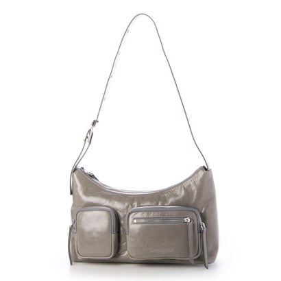 デシグアル Desigual LEATHER MULTIPOCKETS MEDELL なめし革ショルダーバッグ （薄墨色/黒いこと）