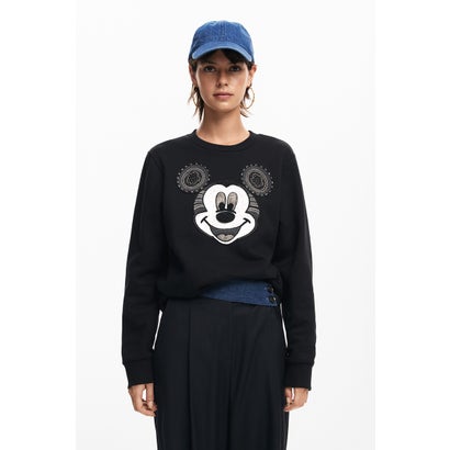 デシグアル Desigual MICKEY YEAH! スウェットロングスリーブ （グレー/ブラック）