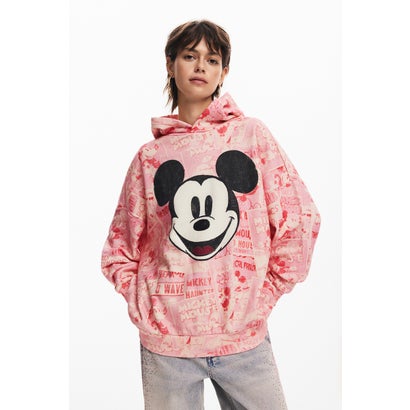 デシグアル Desigual RETROMICKEY スウェットロングスリーブ （サクラ色/赤いこと） スウェット・トレーナー-トップス