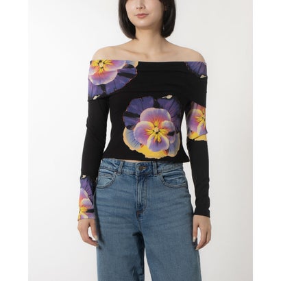 デシグアル Desigual PENSEELACROIX Tシャツロングスリーブ （グレー/ブラック）｜LOCOMALL（ロコンド公式ストア）