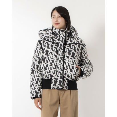 山立ち HUNTER W INTREPID MIDWEIGHT HPRINT SHORT PUFFER （BK/WHT）