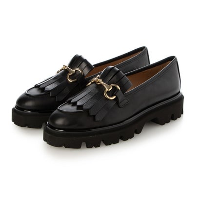 インターショシュール INTER-CHAUSSURES ラウンドトウキルトビットローファー （ブラック）