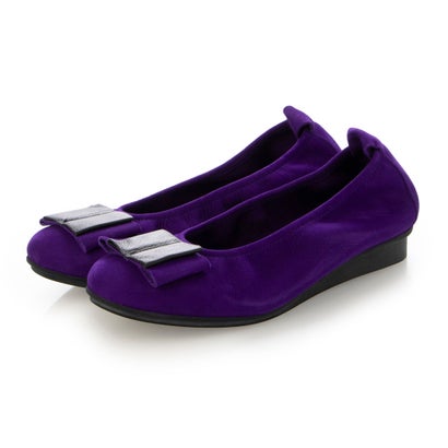 アルシュ arche NIMINI リボンモチーフバレエフラット (NUBUCK/ROCKY)（パープル/黒いこと）  （SOPHORA/NOIR）