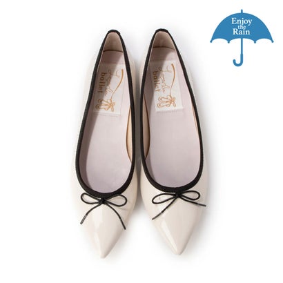 ラウナレアバレエ Launa lea ballet 【レイン対応】ポインテットトゥバレエシューズ(RB4401A) （アイボリーE/C）