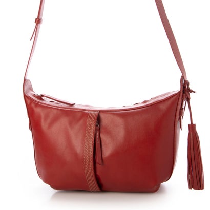 レザーラボラトリー Leather Laboratory ゴートレザー軽量本革ショルダーバッグ レギュラーサイズ M (RED)|LOCOMALL(ロコンド公式ストア)