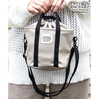 フレドリックパッカーズ FREDRIK PACKERS EC押さえる色つや◎DRAWSTRING MINI TOTE ECO LEATHER 合切袋 ショルダーバッグ （BGE）