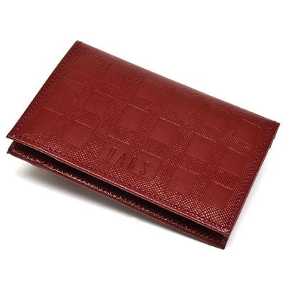 ダックス DAKS Checker emboss（チェッカーエンボス） パスケース （レッド）