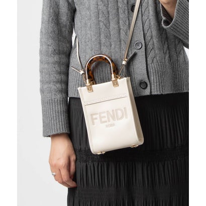 フェンディ FENDI 8BS051 ABVL ショルダーバッグ レディース バッグ ハンドバッグ MINI SUNSHINE SHOPPER （アイボリー）